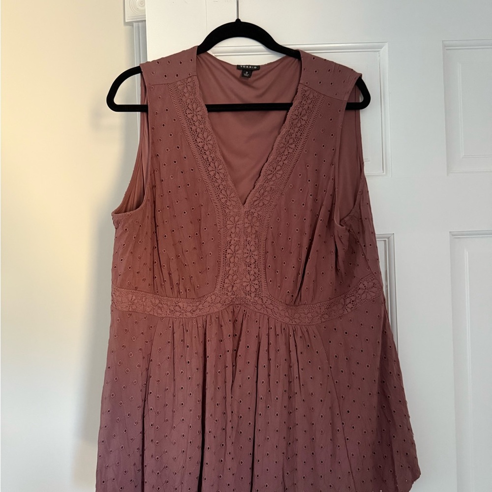 Torrid Sleeveless Eyelet Top